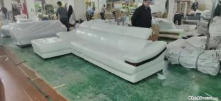 【大厂仿真皮沙发】实木框架，高回弹海绵45密度。全新包装，质量非常好，3.6米右贵妃 - 乌海28生活网 wuhai.28life.com